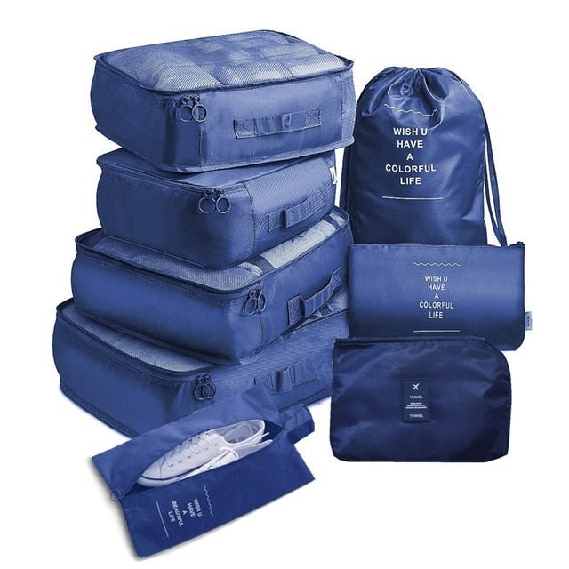 8Pcs/set Large Capacity Travel Organizer - The Sennett Store