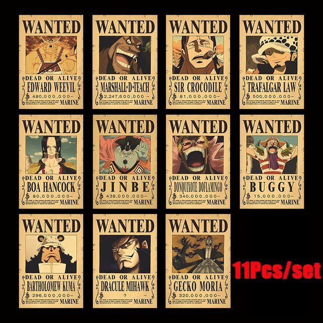 10Pcs/set One Piece Anime Vintage Posters - The Sennett Store