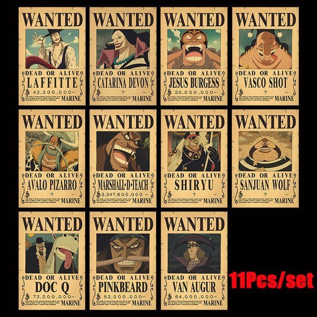 10Pcs/set One Piece Anime Vintage Posters - The Sennett Store