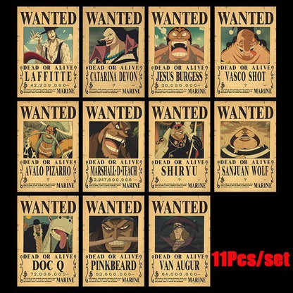 10Pcs/set One Piece Anime Vintage Posters - The Sennett Store