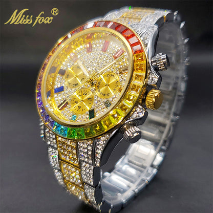 Luxury Gold plated Waterproof Stainless Steel Watch