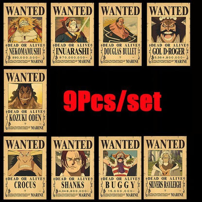 10Pcs/set One Piece Anime Vintage Posters - The Sennett Store