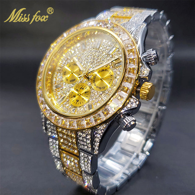 Luxury Gold plated Waterproof Stainless Steel Watch