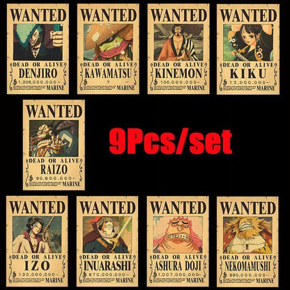 10Pcs/set One Piece Anime Vintage Posters - The Sennett Store