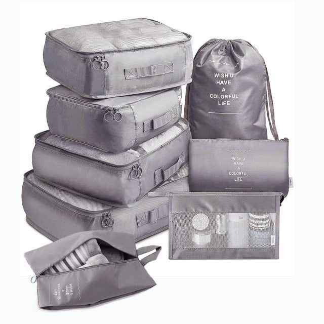 8Pcs/set Large Capacity Travel Organizer - The Sennett Store