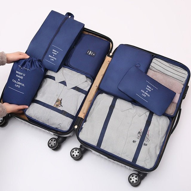 8Pcs/set Large Capacity Travel Organizer - The Sennett Store