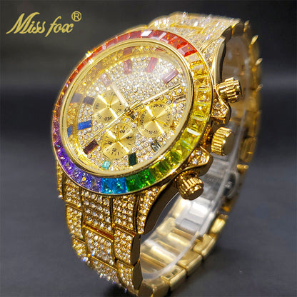 Luxury Gold plated Waterproof Stainless Steel Watch