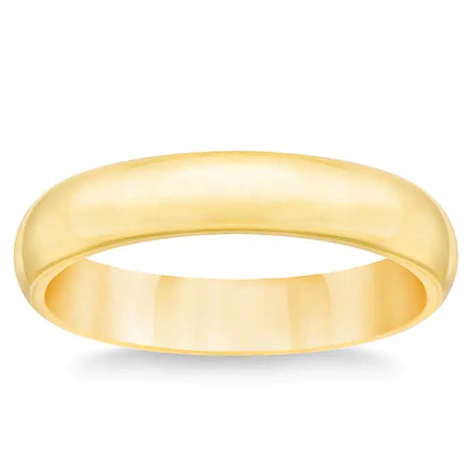 14K Solid Gold 4mm Unisex Wedding Band - The Sennett Store