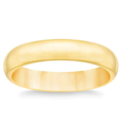 14K Solid Gold 4mm Unisex Wedding Band - The Sennett Store