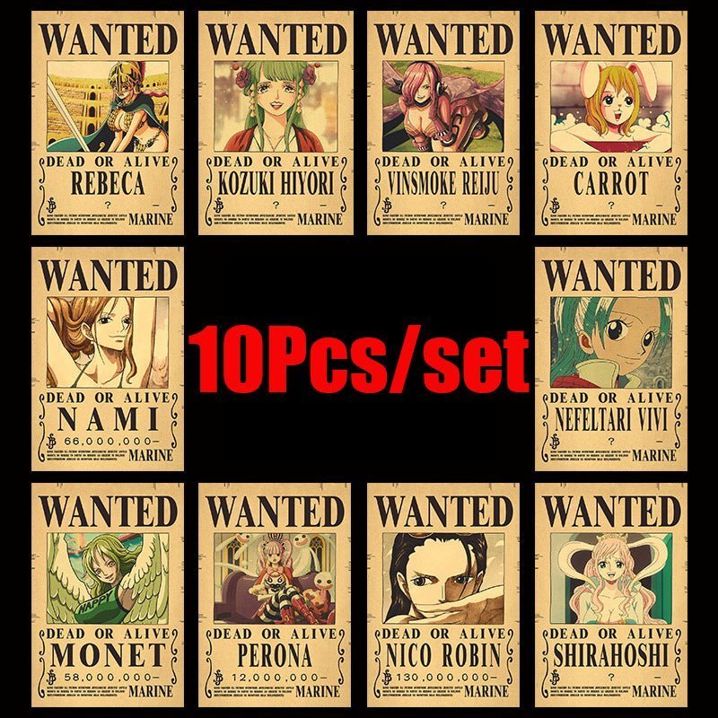 10Pcs/set One Piece Anime Vintage Posters - The Sennett Store