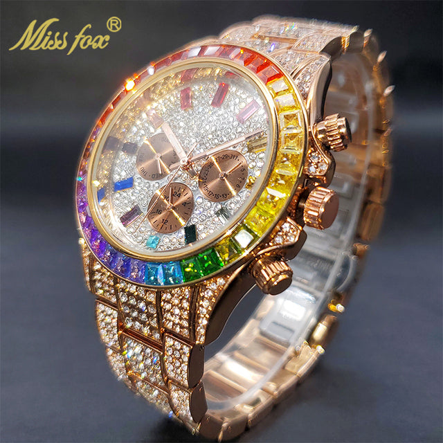 Luxury Gold plated Waterproof Stainless Steel Watch