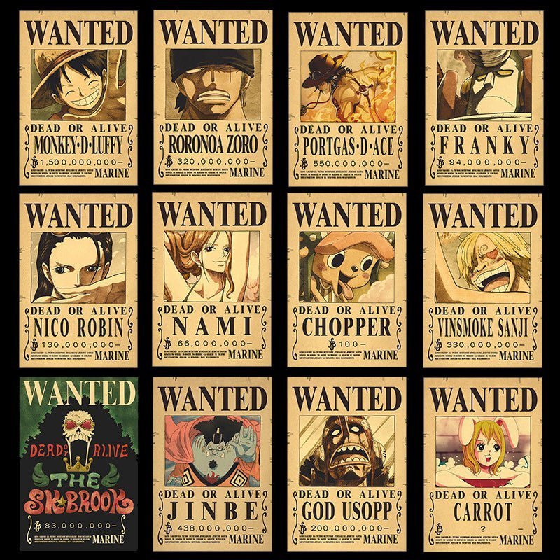 10Pcs/set One Piece Anime Vintage Posters - The Sennett Store