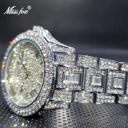 Men's Calendar Quartz  Diamond Watch