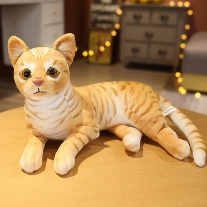 Realistic Cat Plush Toys Children Home Decoration