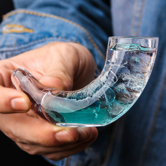 Ox Horn Shaped Glass